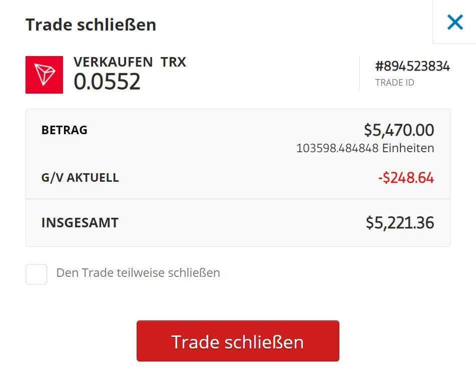 Tron Trade Schließen