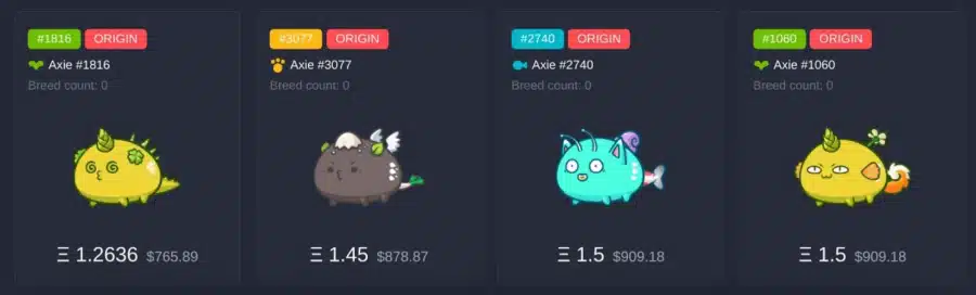 axies nft spiel